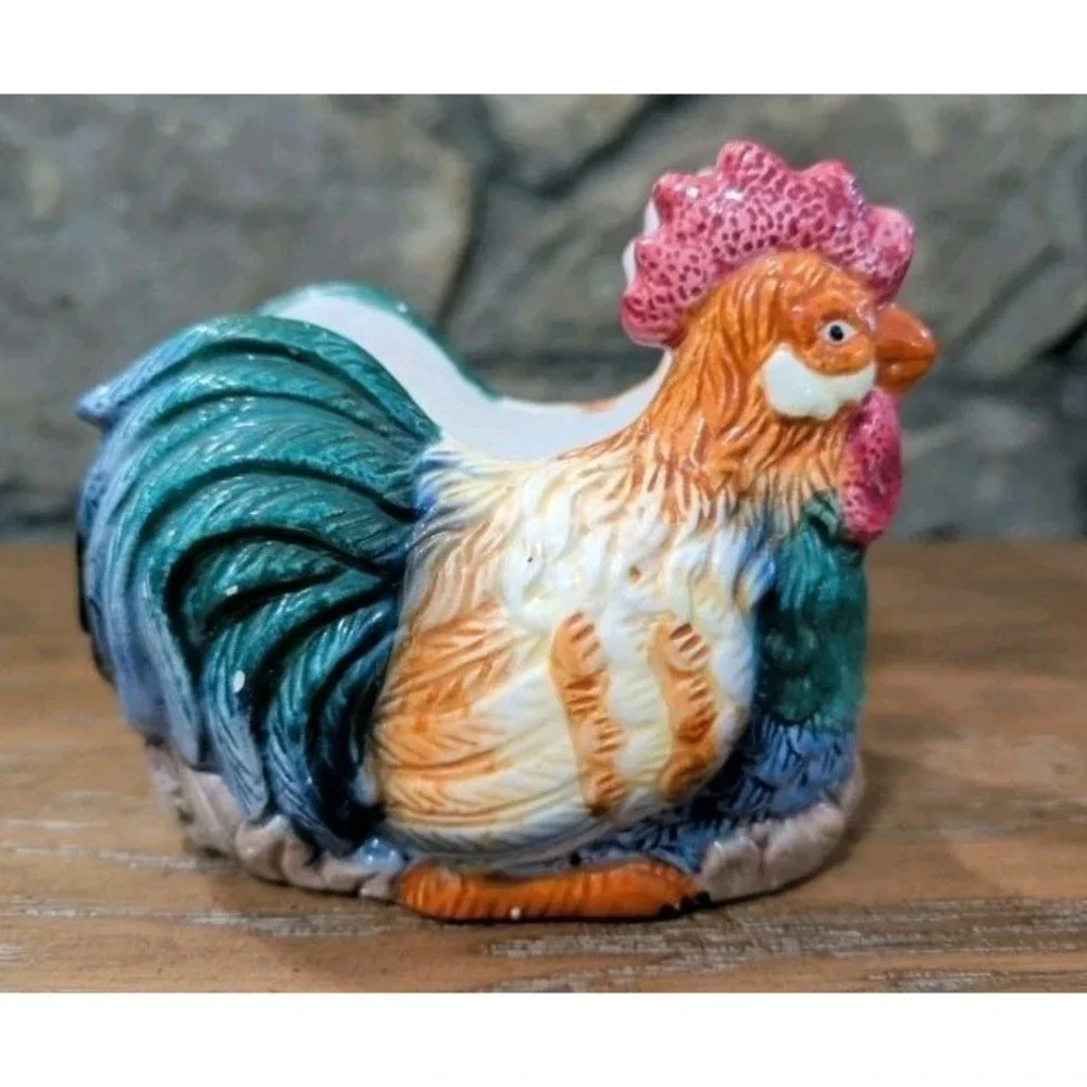 1996 Cracker Barrel Rooster Napkin Holder Vintage Rare Country Kitchen Decor